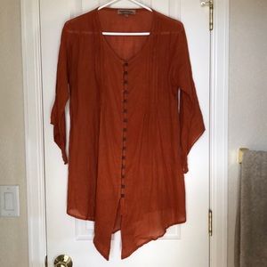 100 % silk Passementrie rust tunic
